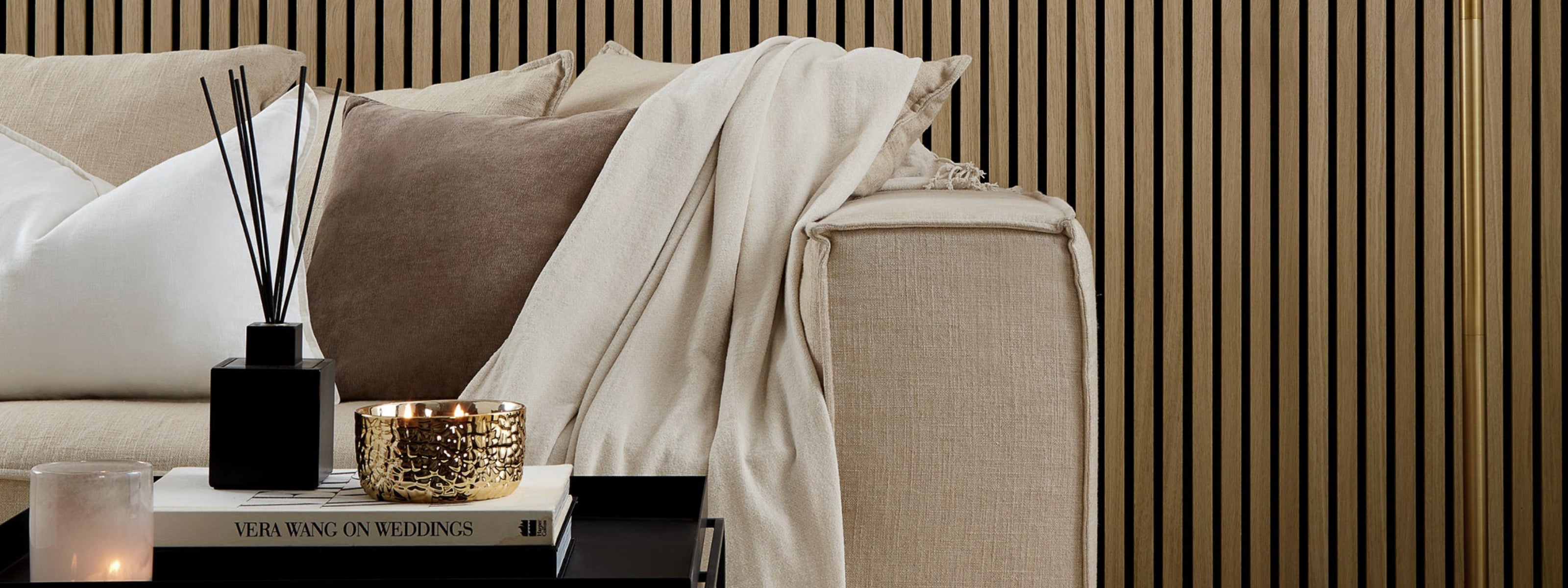 Akustikpaneele Holz 240x60 cm Natur Eiche Light Oak