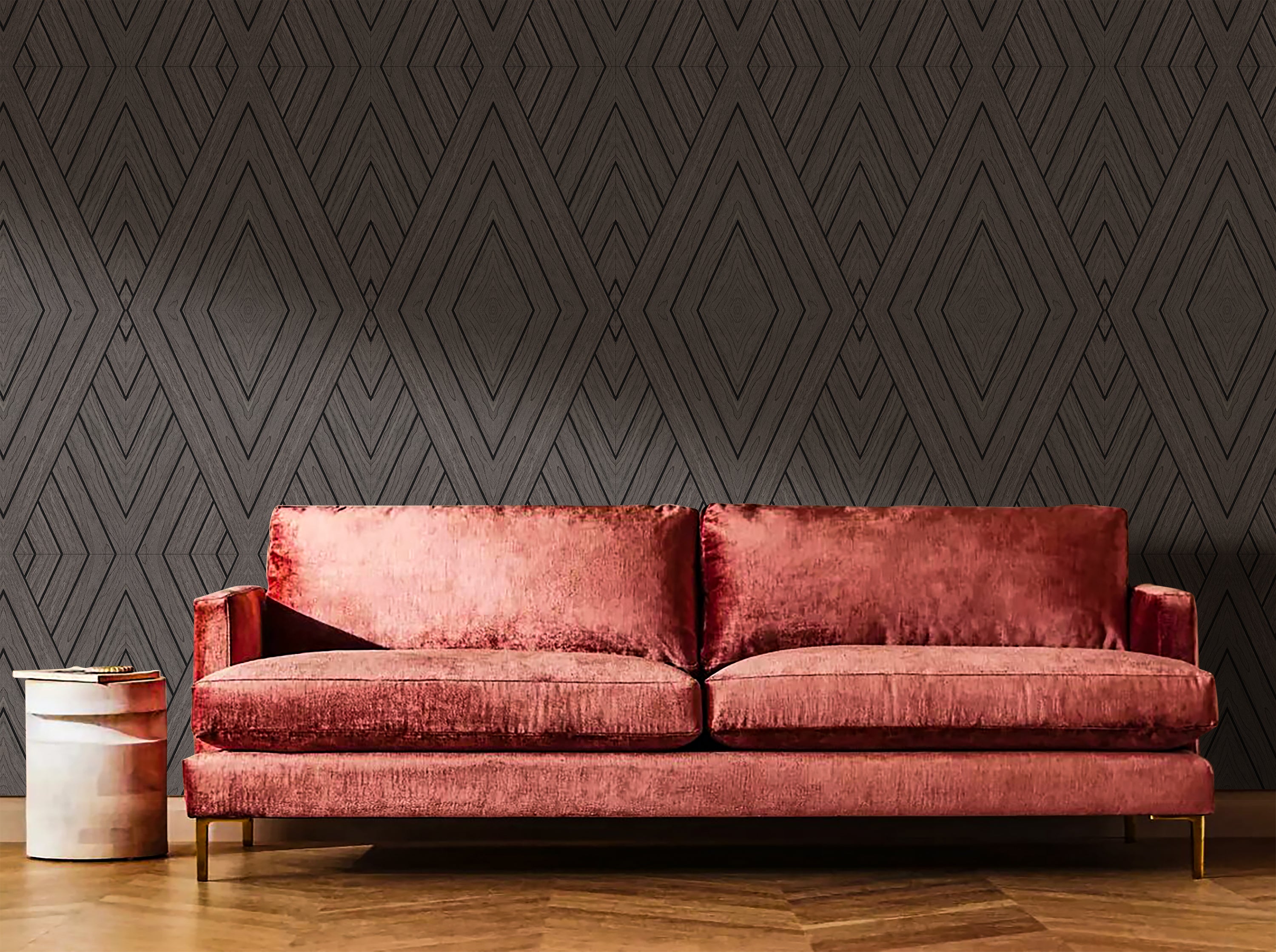 Akustikpaneele 3D Diamond Ebony 120x60 cm