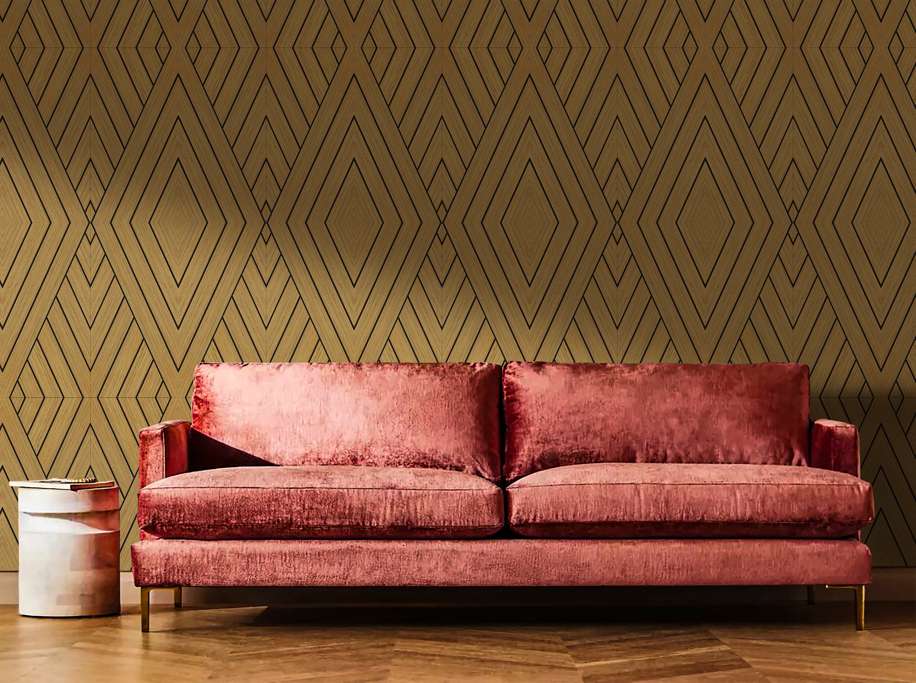 Akustikpaneele 3D Diamond Teak 120x60 cm