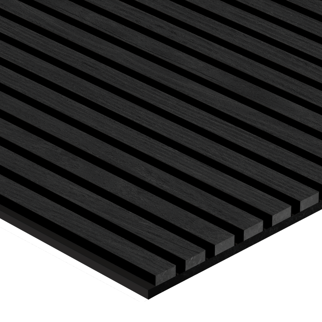 Akustikpaneele Holz Eiche schwarz 240x60 cm