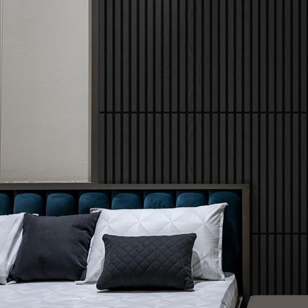 Akustikpaneele Holz Eiche schwarz 60x60 cm