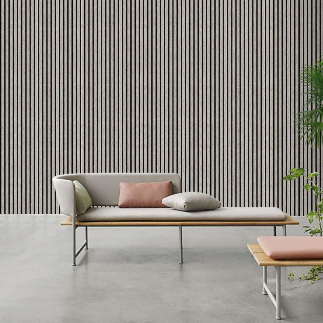 Akustikpaneele Holz Eiche grau 240x60 cm