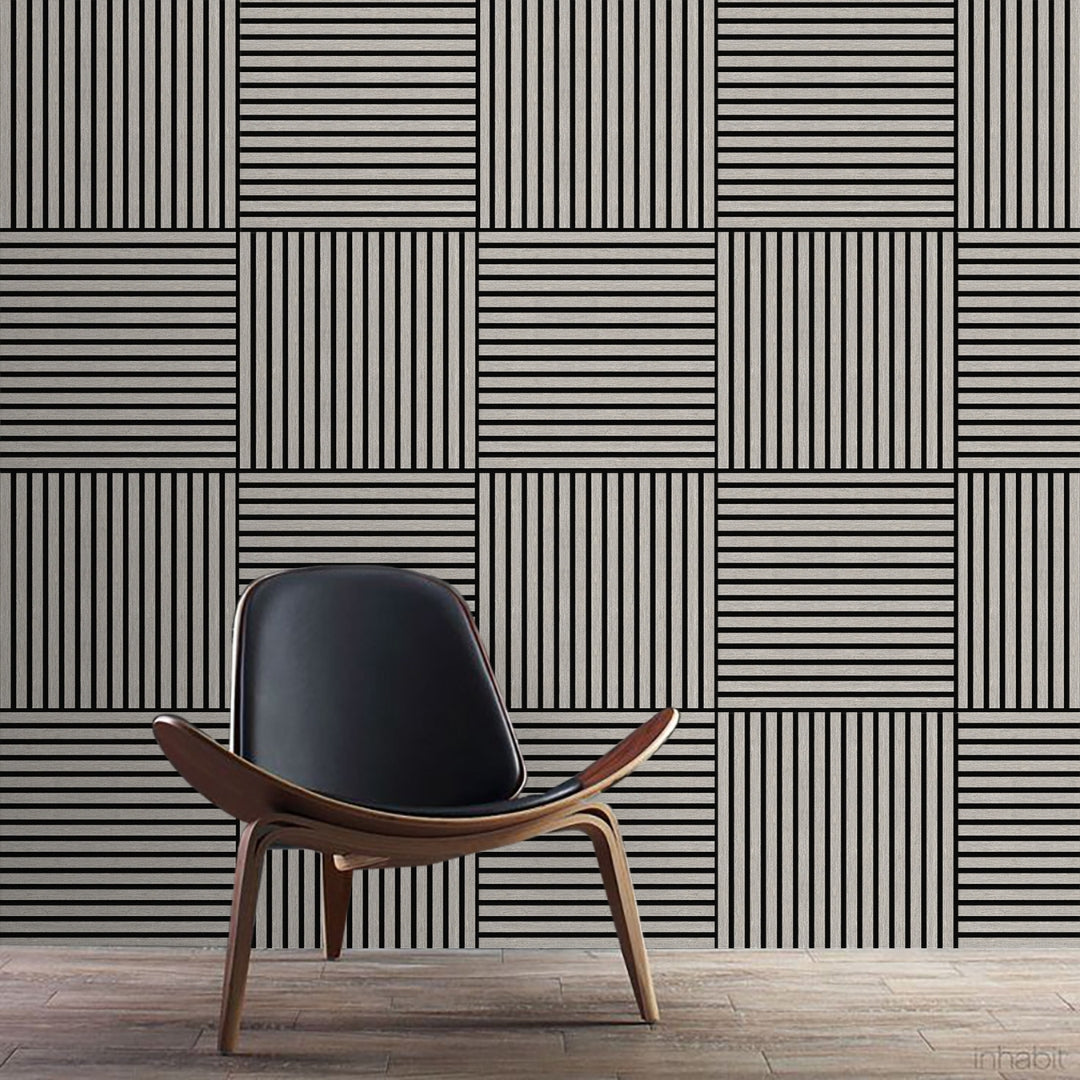 Akustikpaneele Holz Eiche grau 60x60 cm