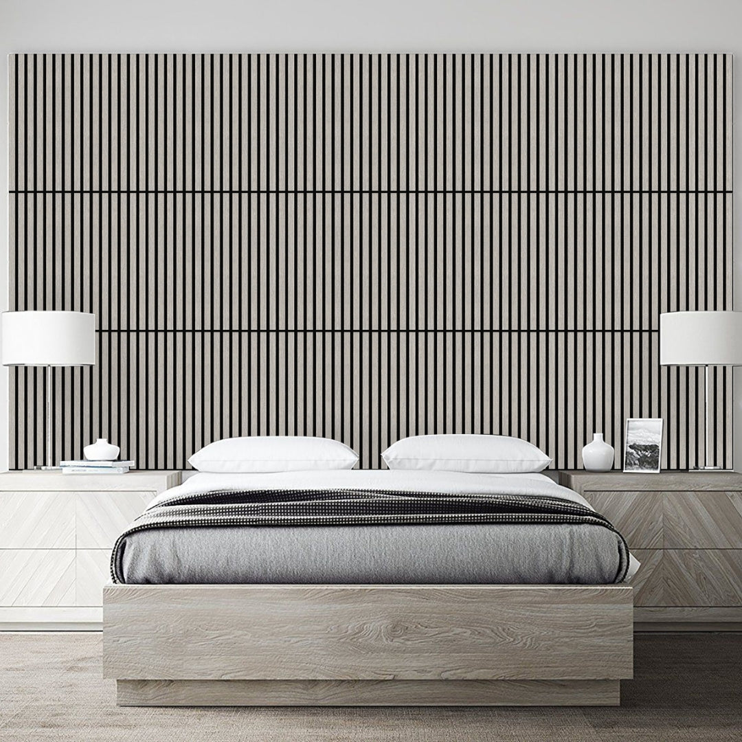 Akustikpaneele Holz Eiche grau 60x60 cm