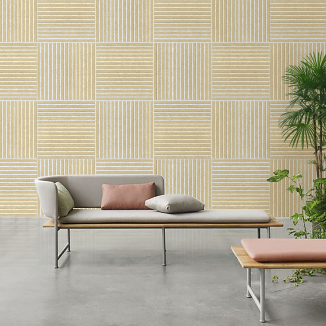 Akustikpaneele Holz Eiche hell graues Filz 60x60 cm