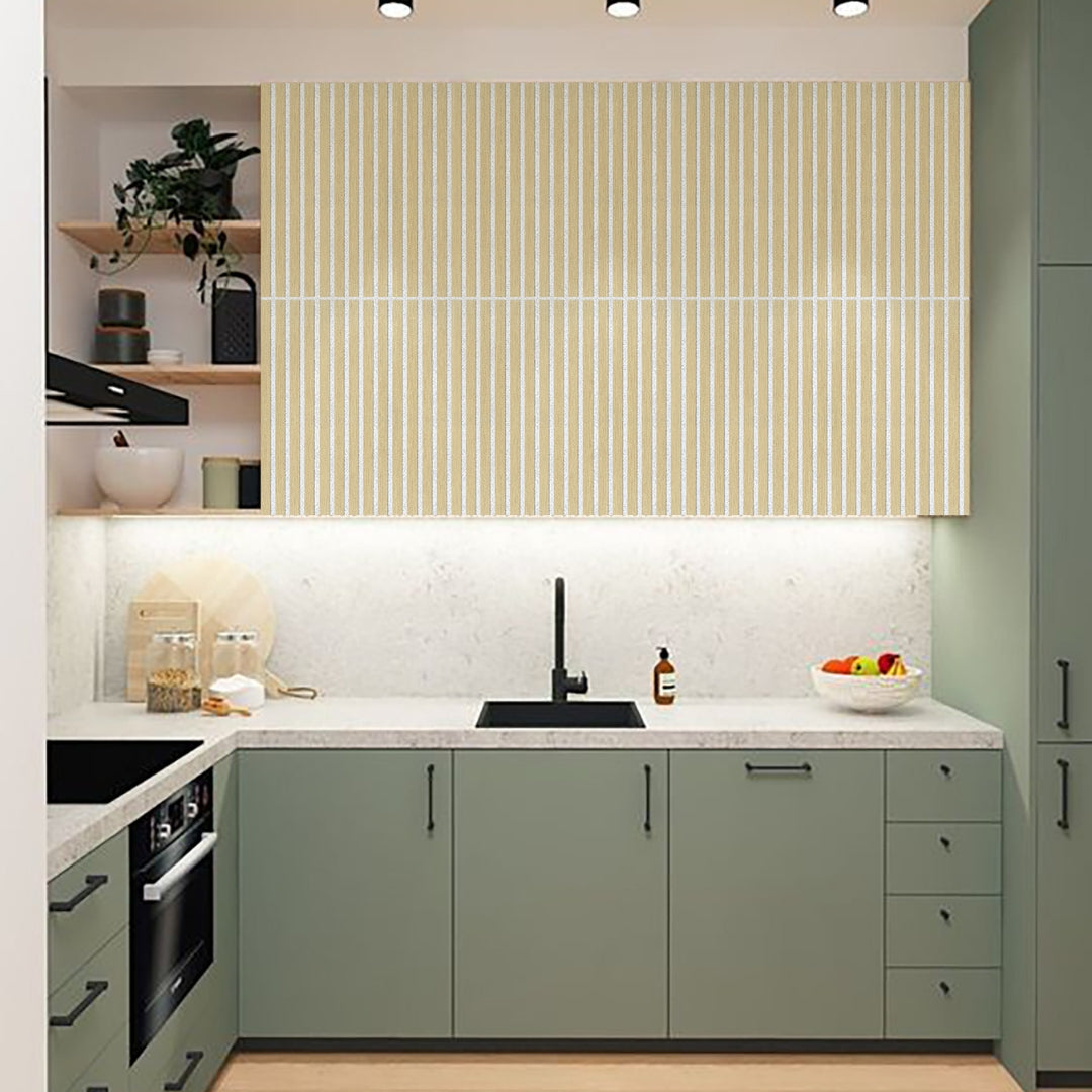 Akustikpaneele Holz Eiche hell graues Vlies 60x60 cm