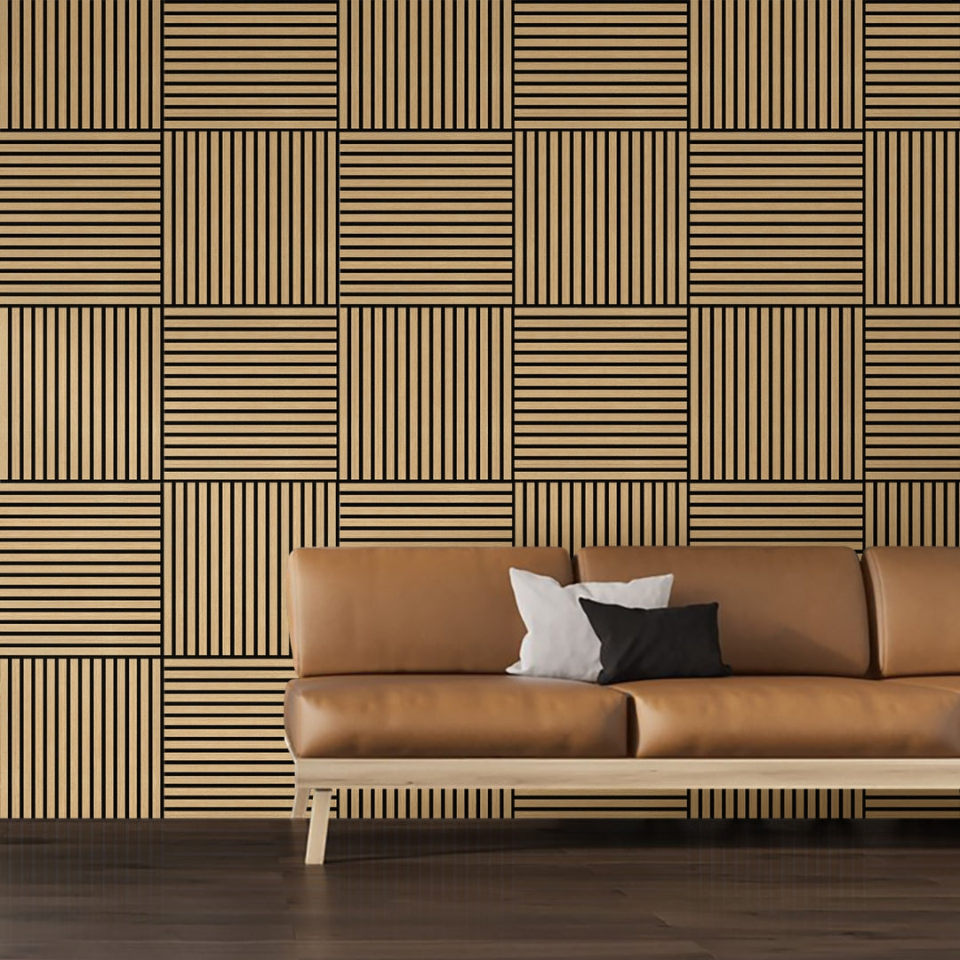 Akustikpaneele Holz Eiche geölt 60x60 cm