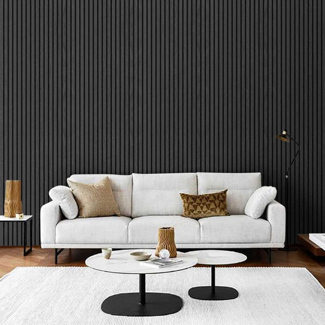 Akustikpaneele Holz Eiche schwarz 240x60 cm