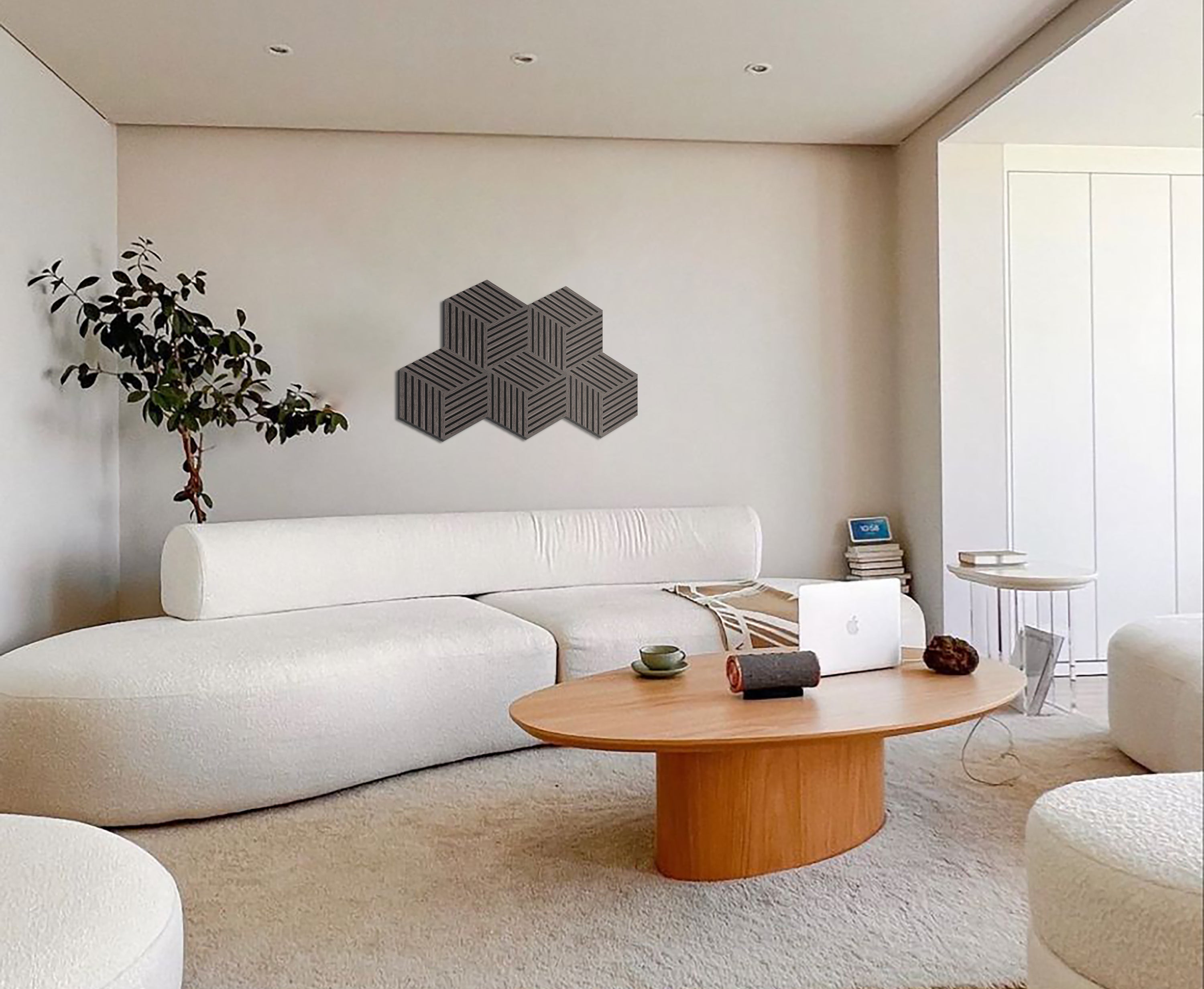 Akustikpaneele Diamond Ebony 30.7x26.6 cm