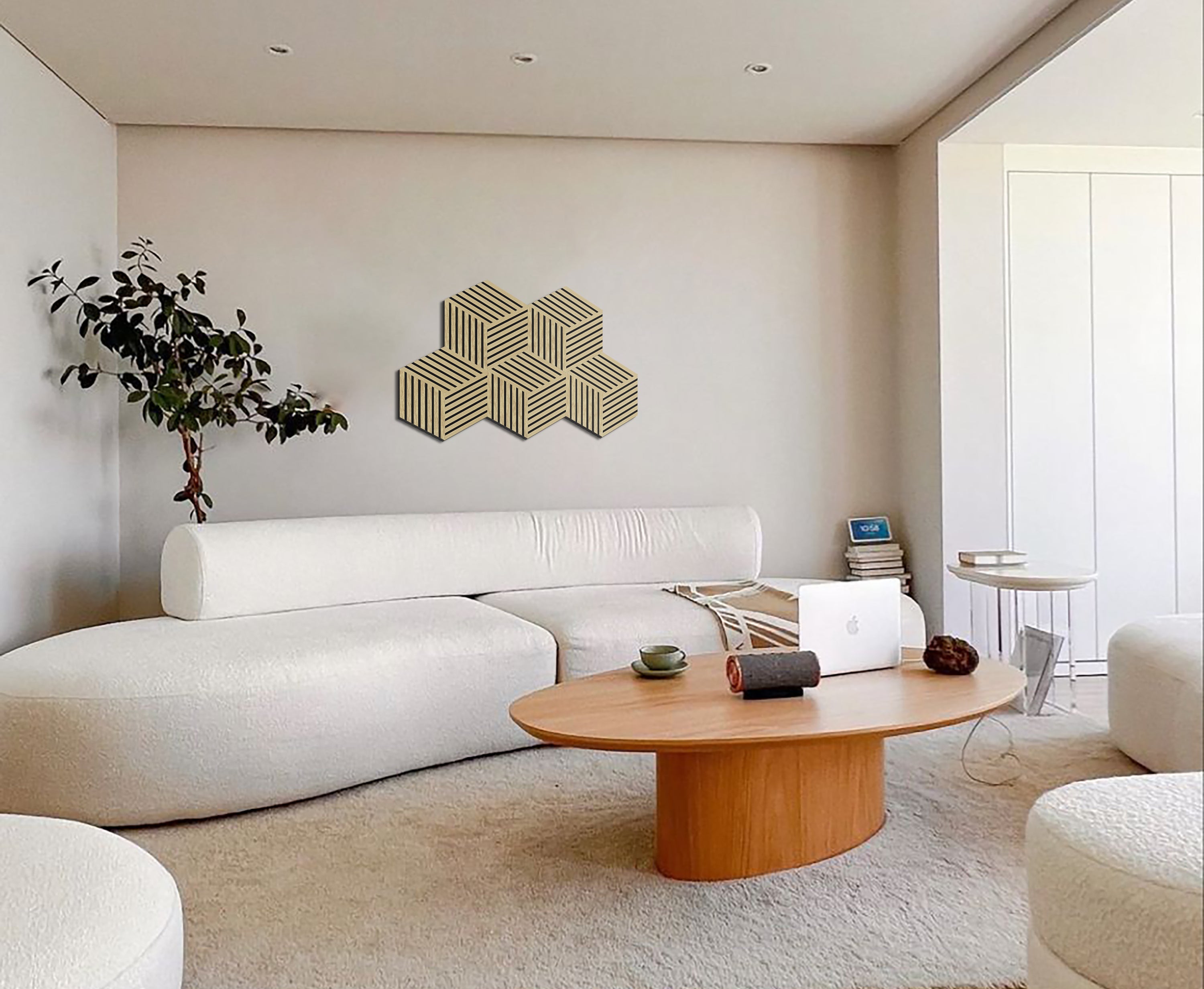 Akustikpaneele Diamond Light Oak 30.7x26.6 cm