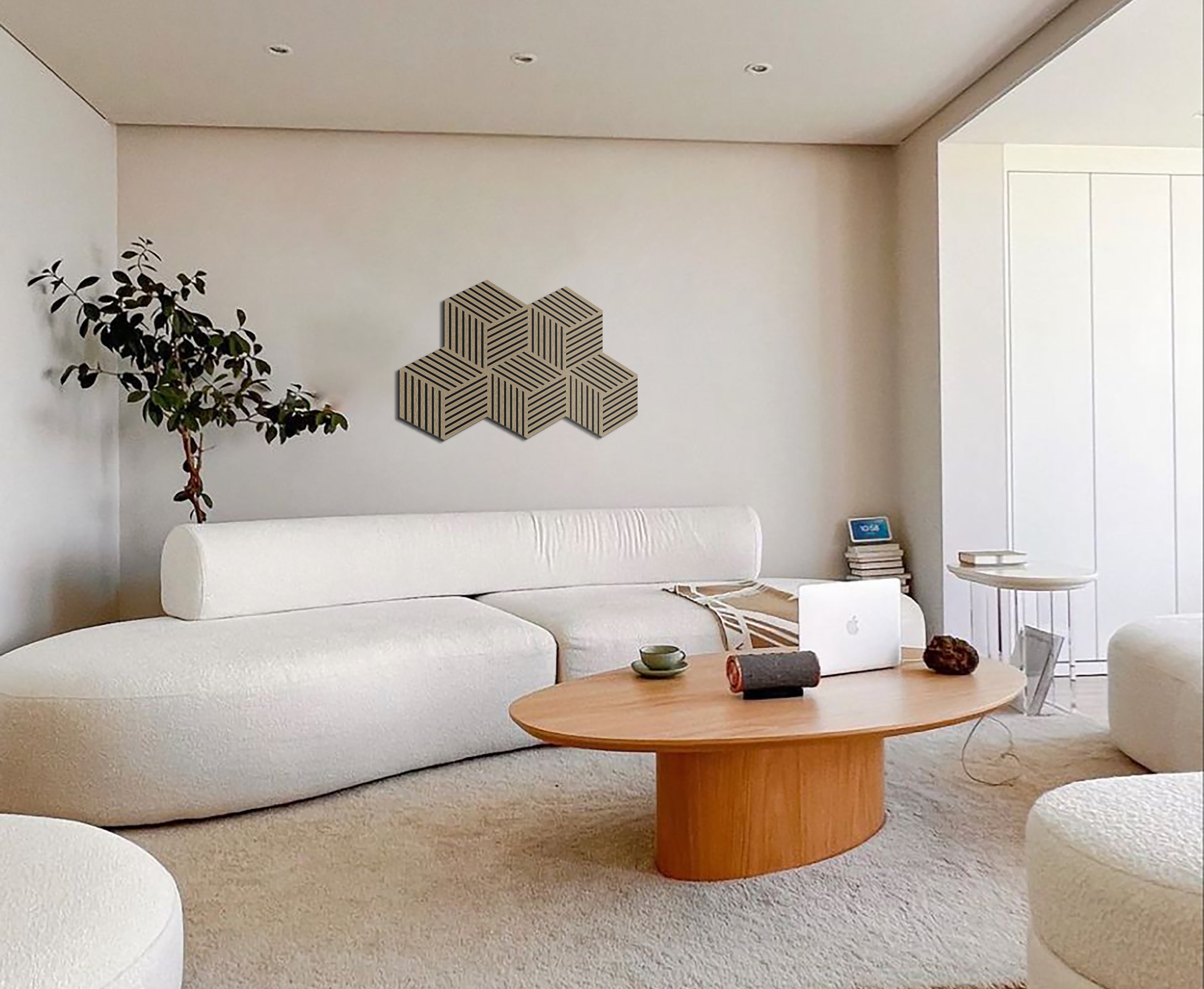 Akustikpaneele Diamond Walnut 30.7x26.6 cm