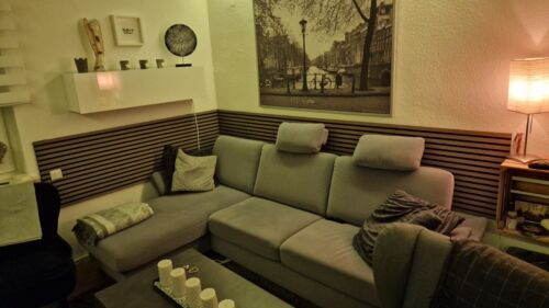 Akustikpaneele Holz Eiche grau 240x60 cm