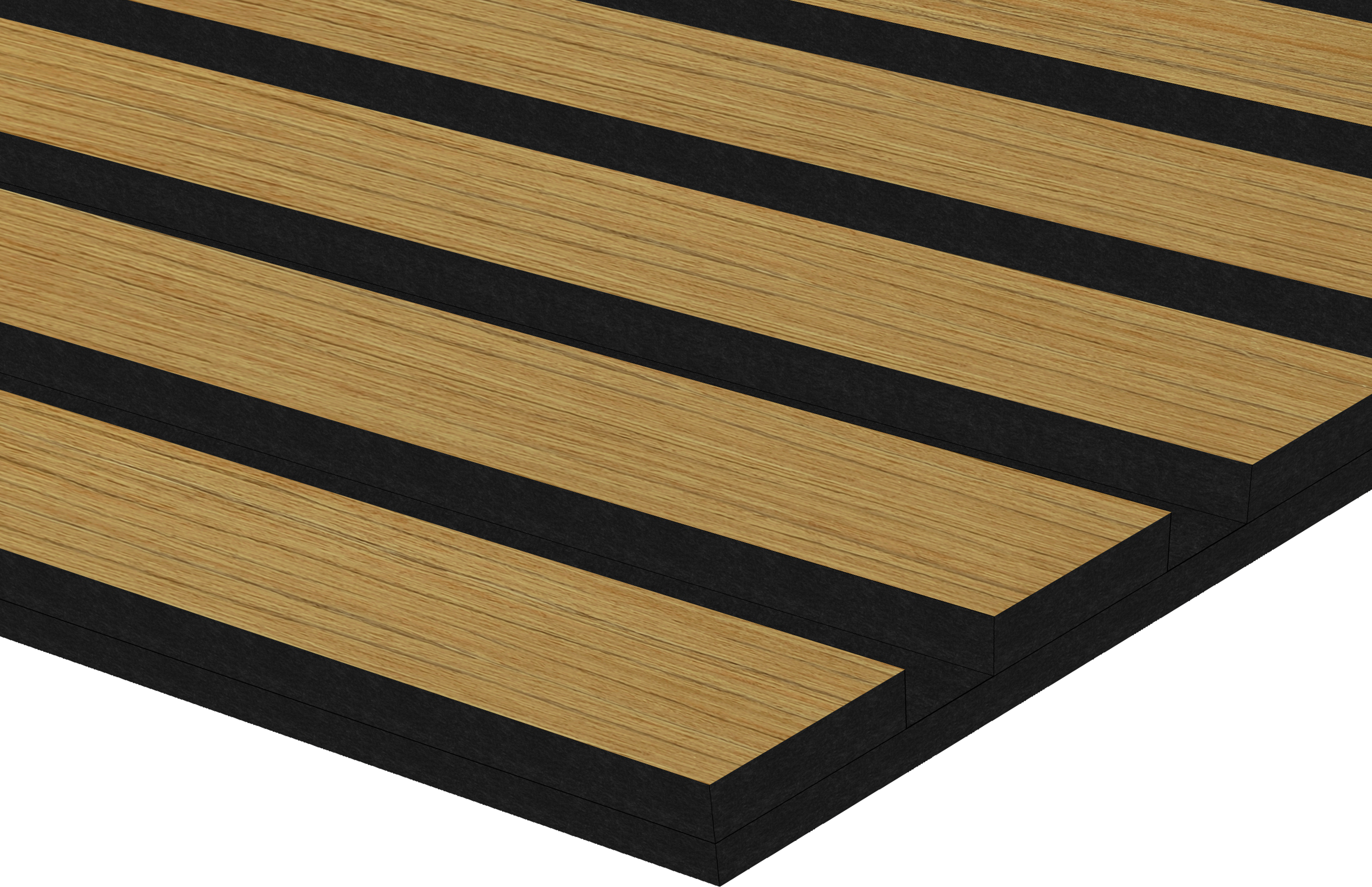 Akustikpaneele Hexagon Holz Teak 30,8x26,7 cm