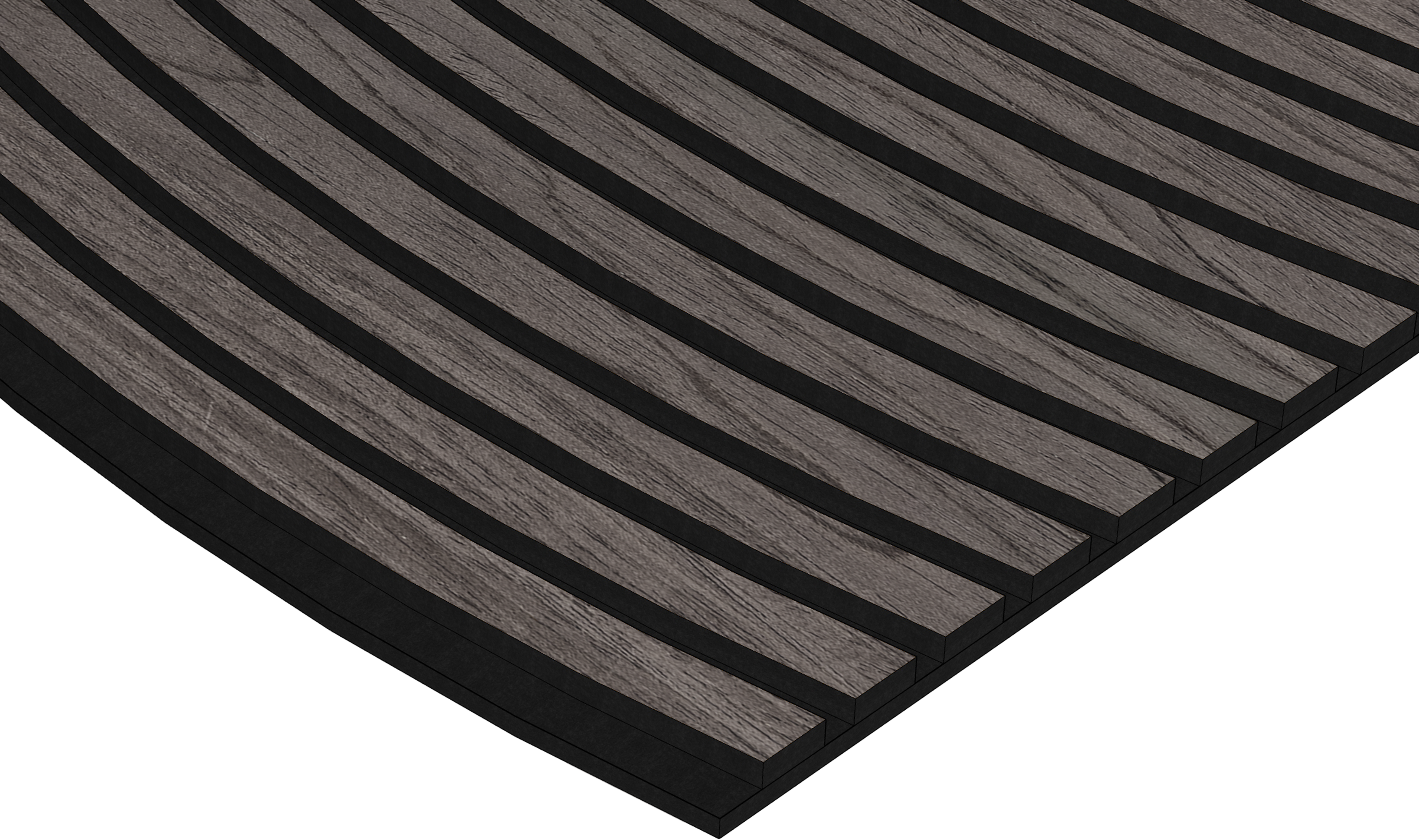 Akustikpaneele Wave Holz Ebony 240x58.2 cm