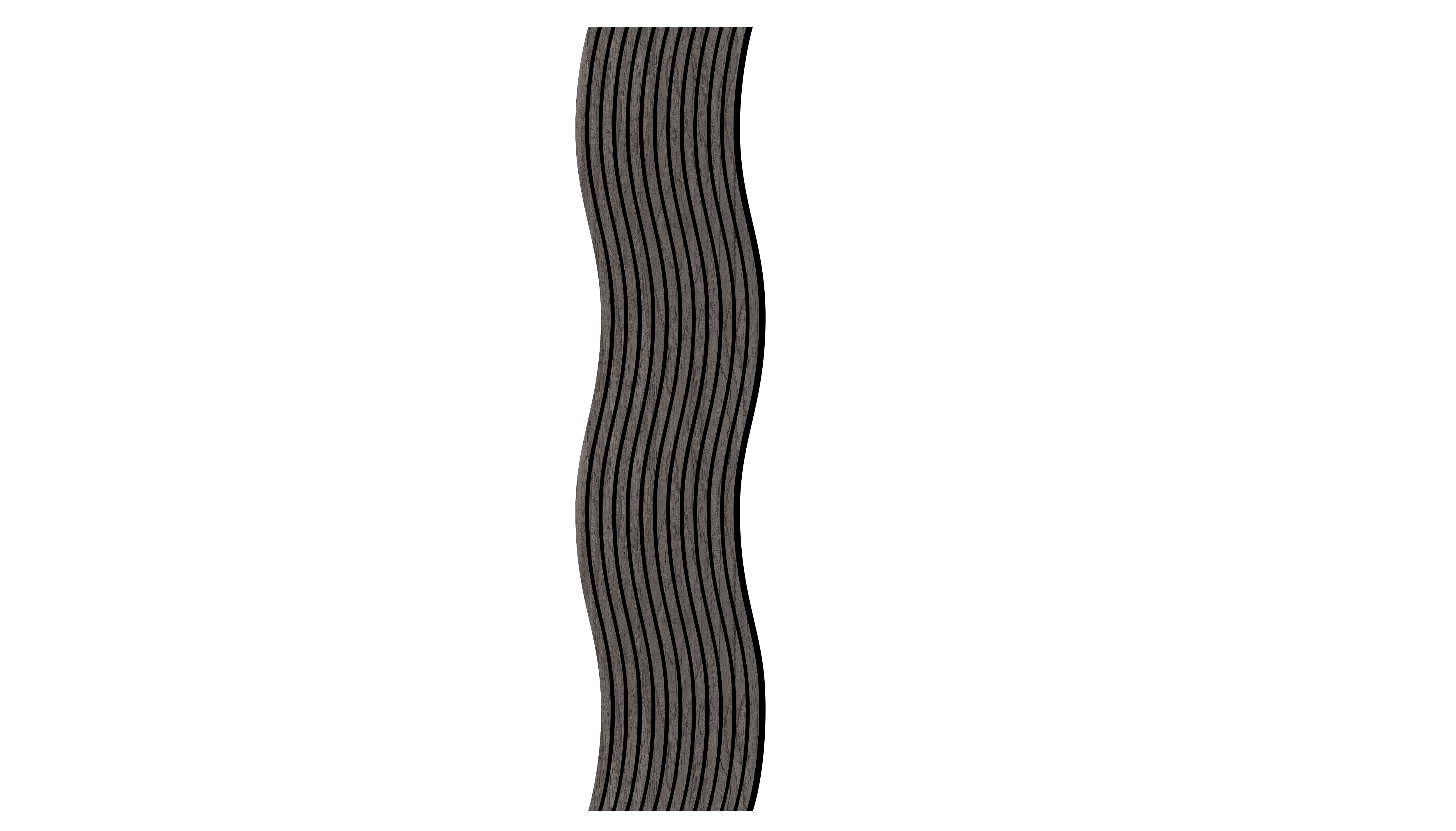 Akustikpaneele Wave Holz Ebony 240x58.2 cm