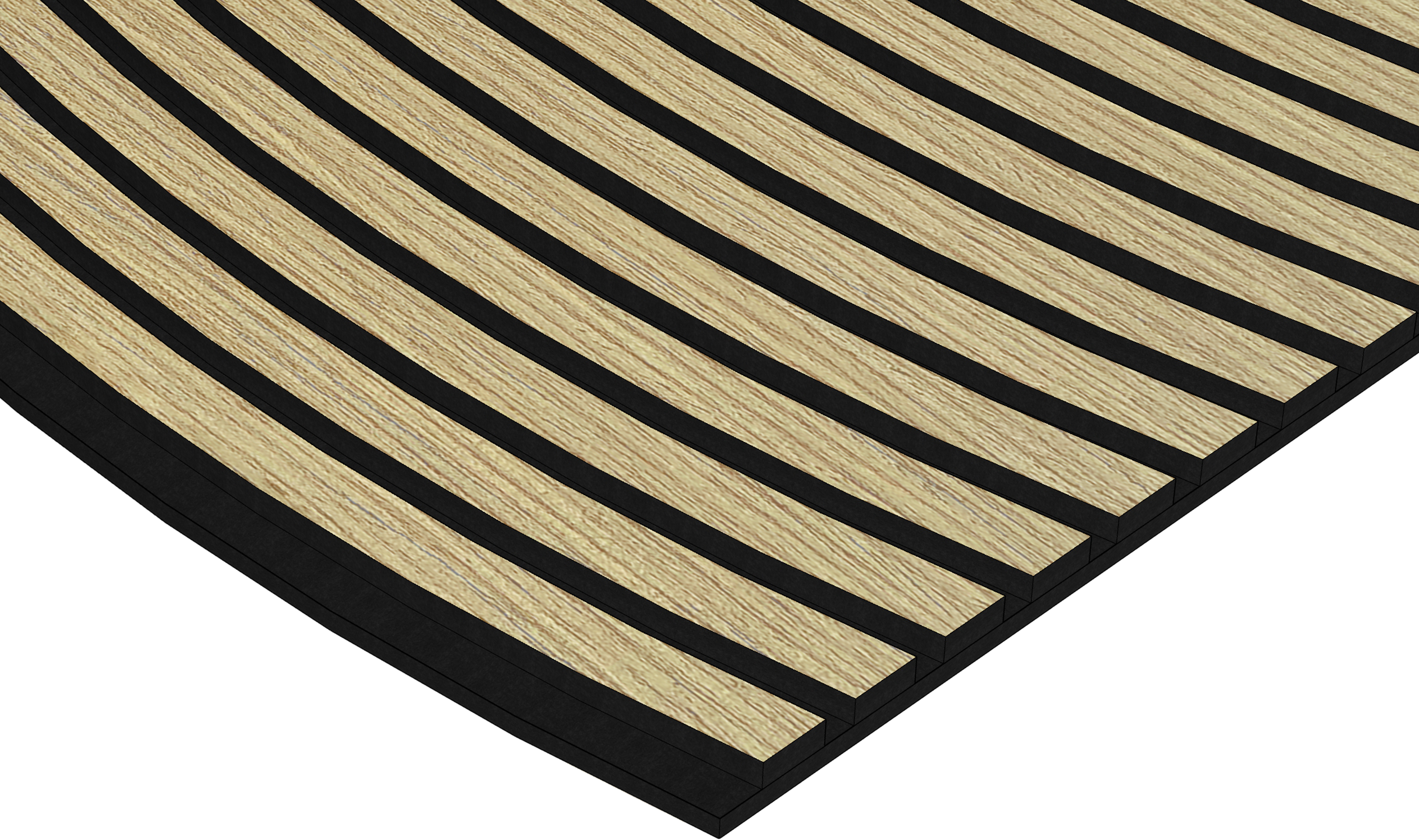 Akustikpaneele Wave Holz Light Oak 240x58.2 cm