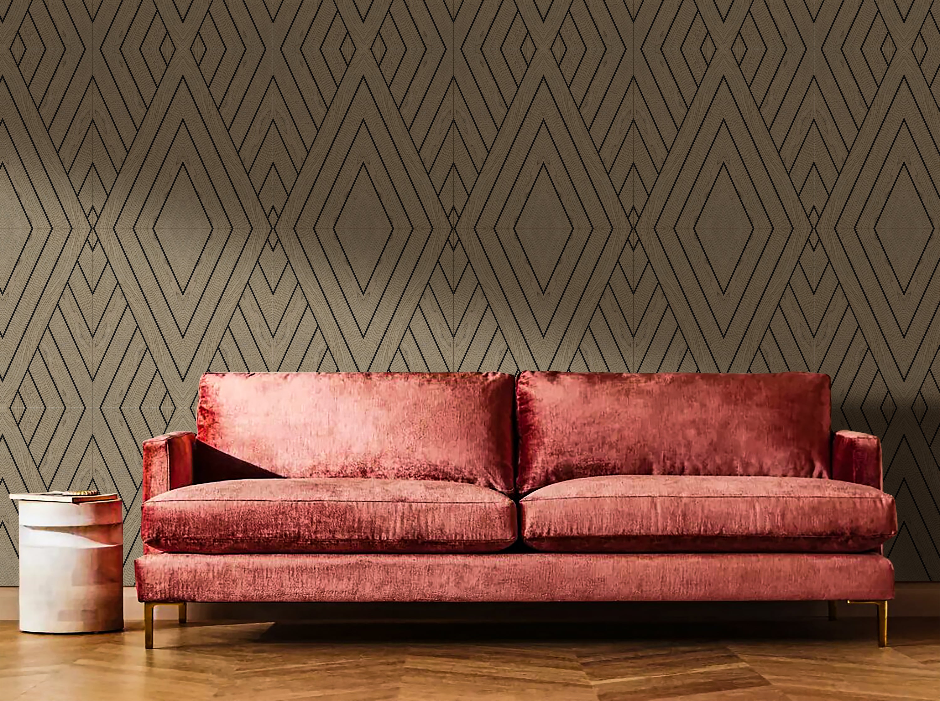 Akustikpaneele 3D Diamond Walnut 120x60 cm