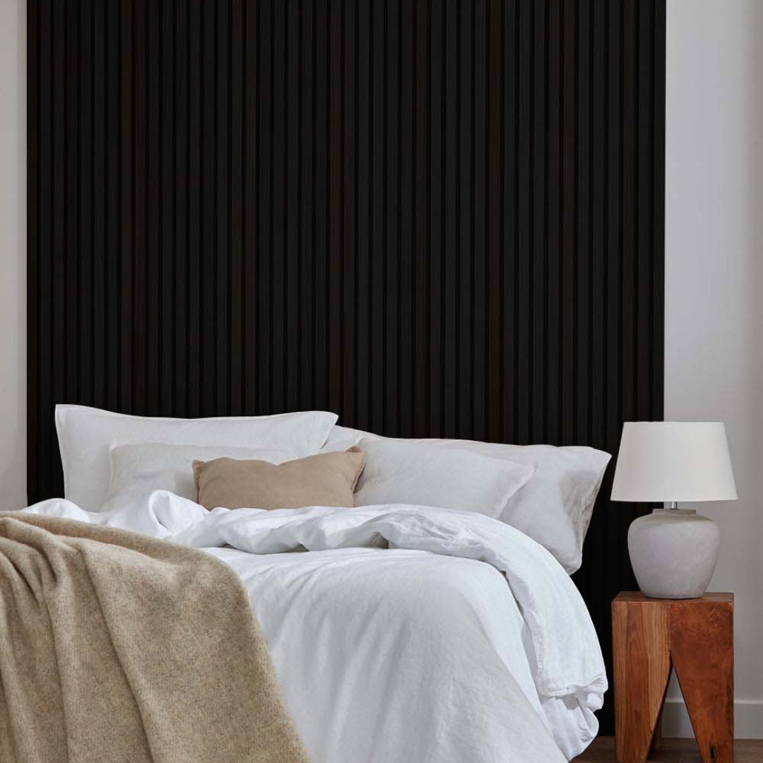 Akustikpaneele Holz Eiche schwarz 240x60 cm