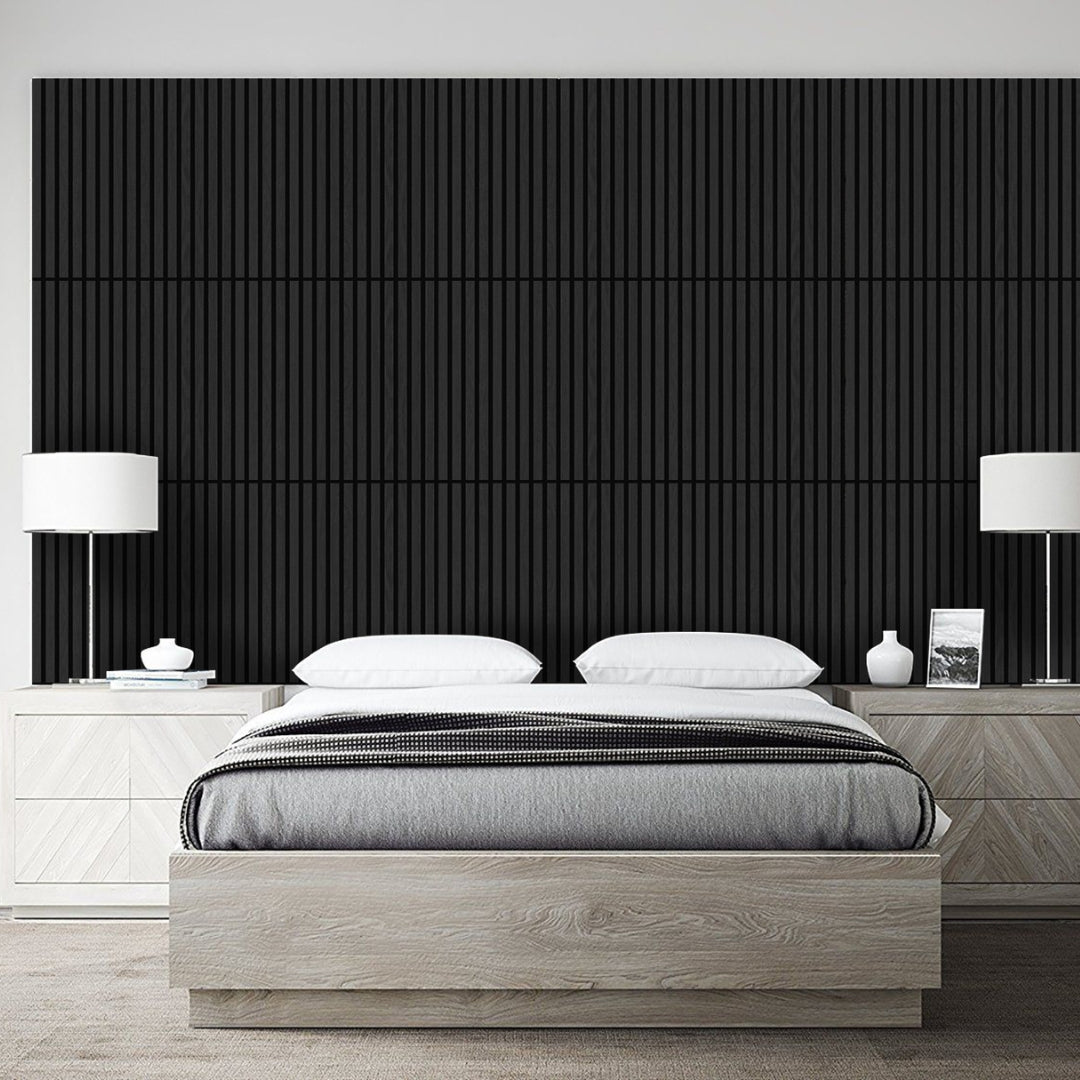 Akustikpaneele Holz Eiche schwarz 60x60 cm