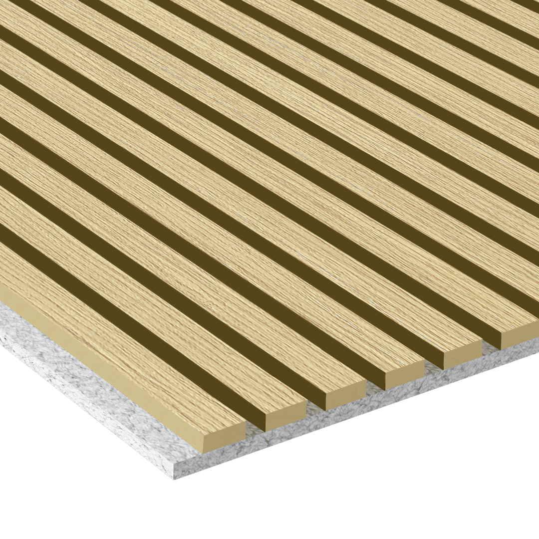 Akustikpaneele Holz Eiche hell graues Filz 240x60 cm