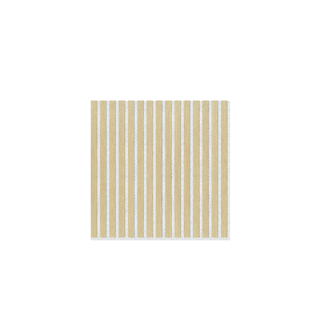 Akustikpaneele Holz Eiche hell graues Vlies 60x60 cm