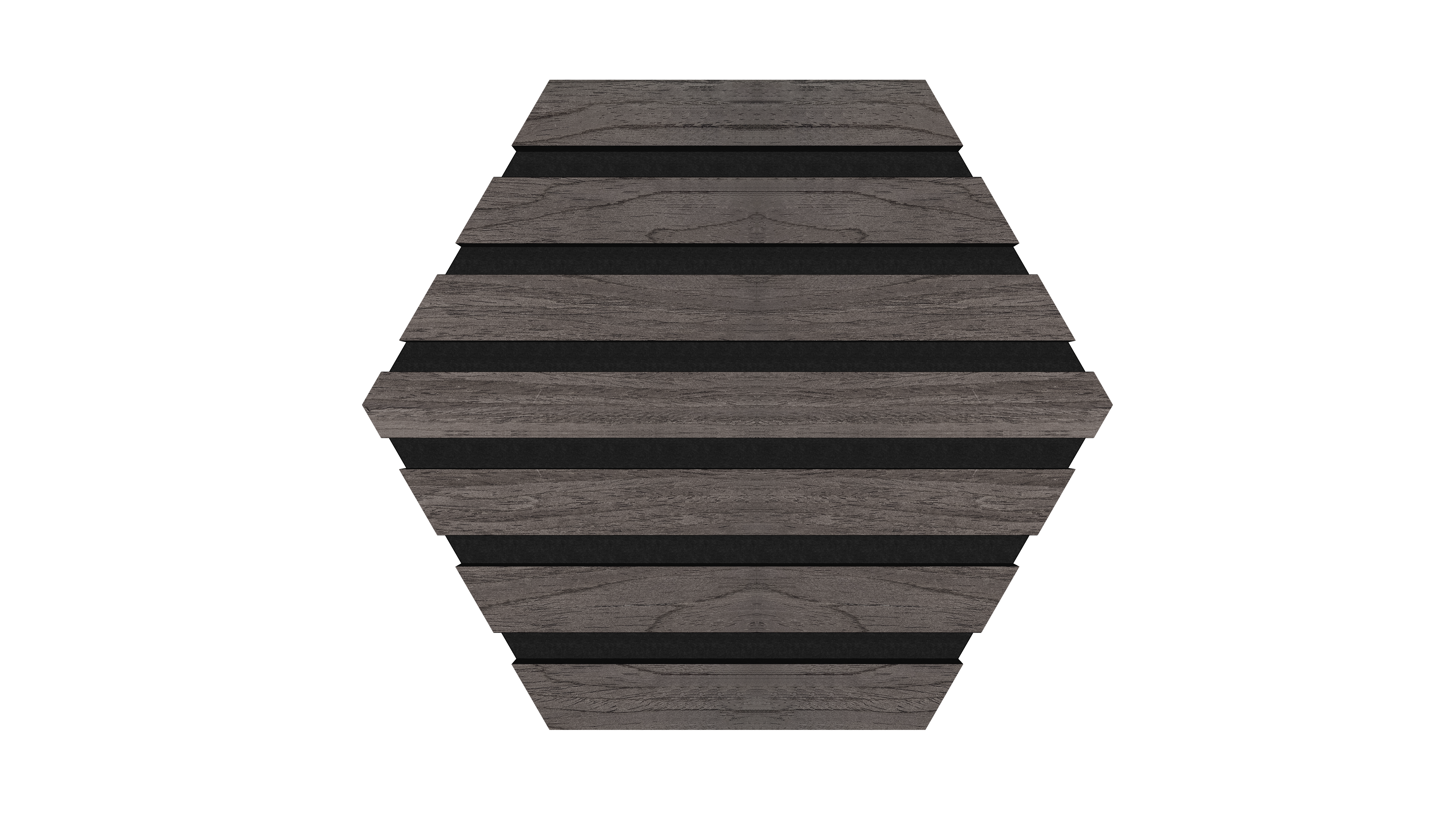 Akustikpaneele Hexagon Holz Ebony 30,8x26,7 cm