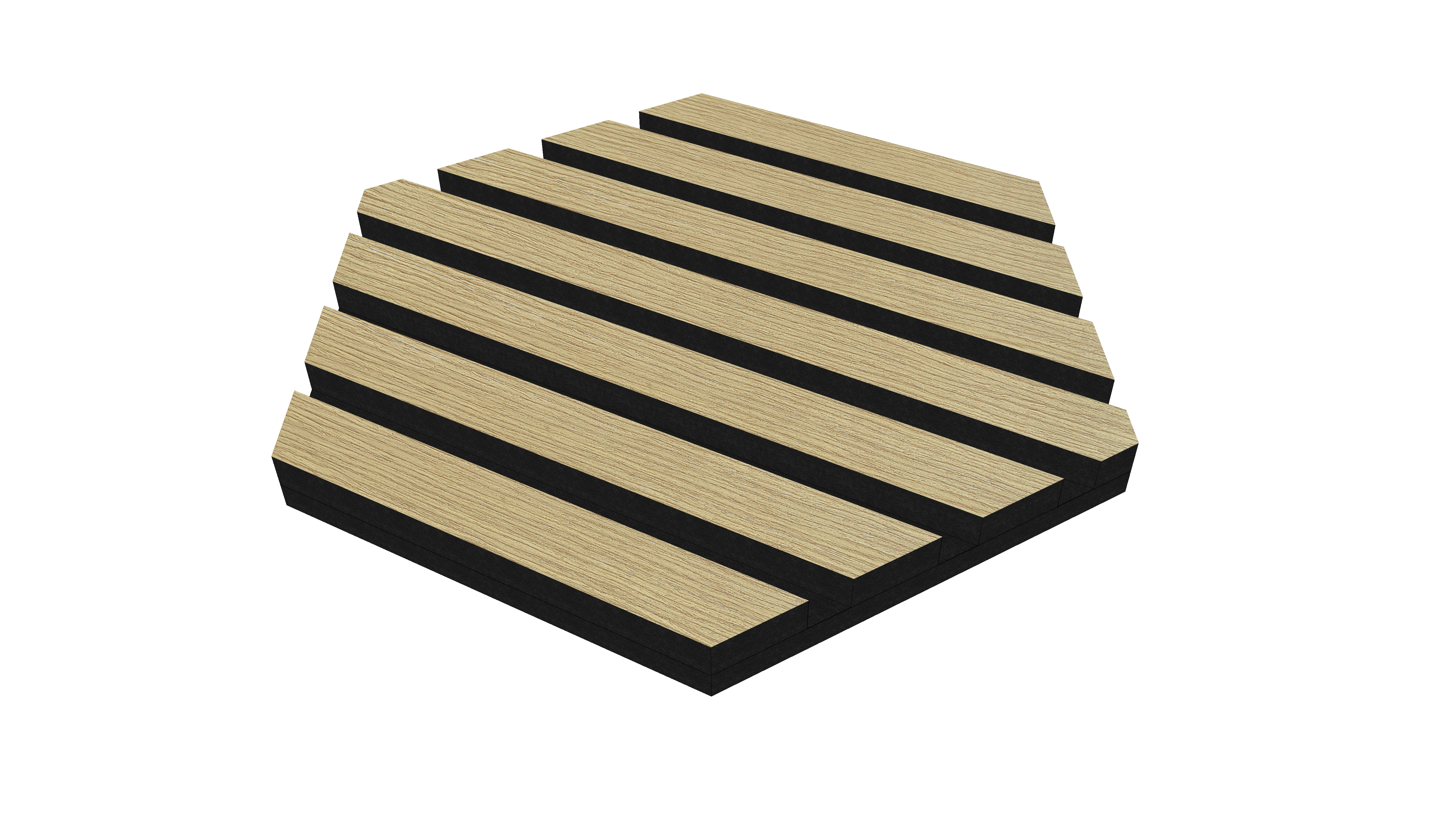 Akustikpaneele Hexagon Holz Light Oak 30,8x26,7 cm