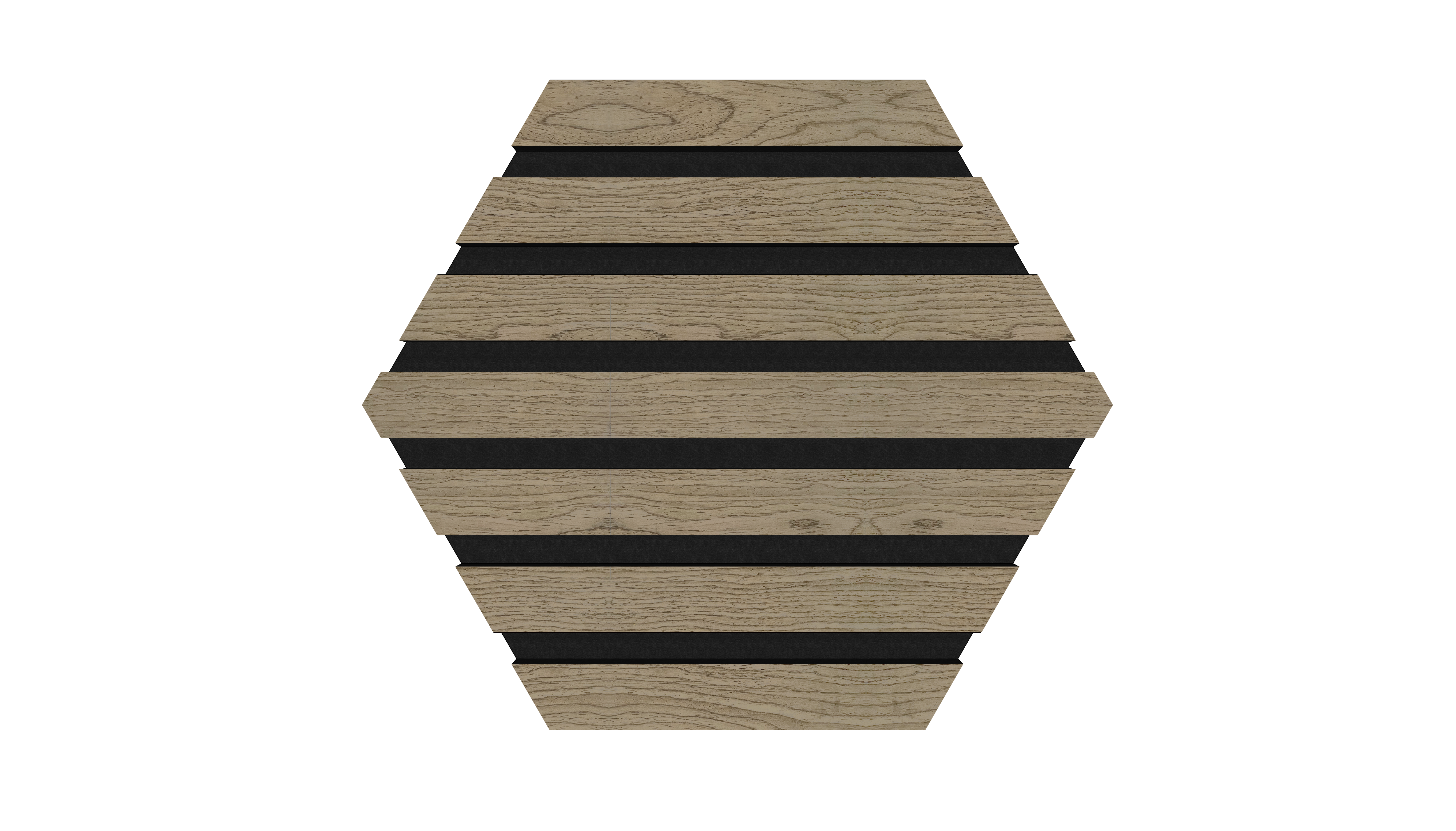 Akustikpaneele Hexagon Holz Walnut 30,8x26,7 cm