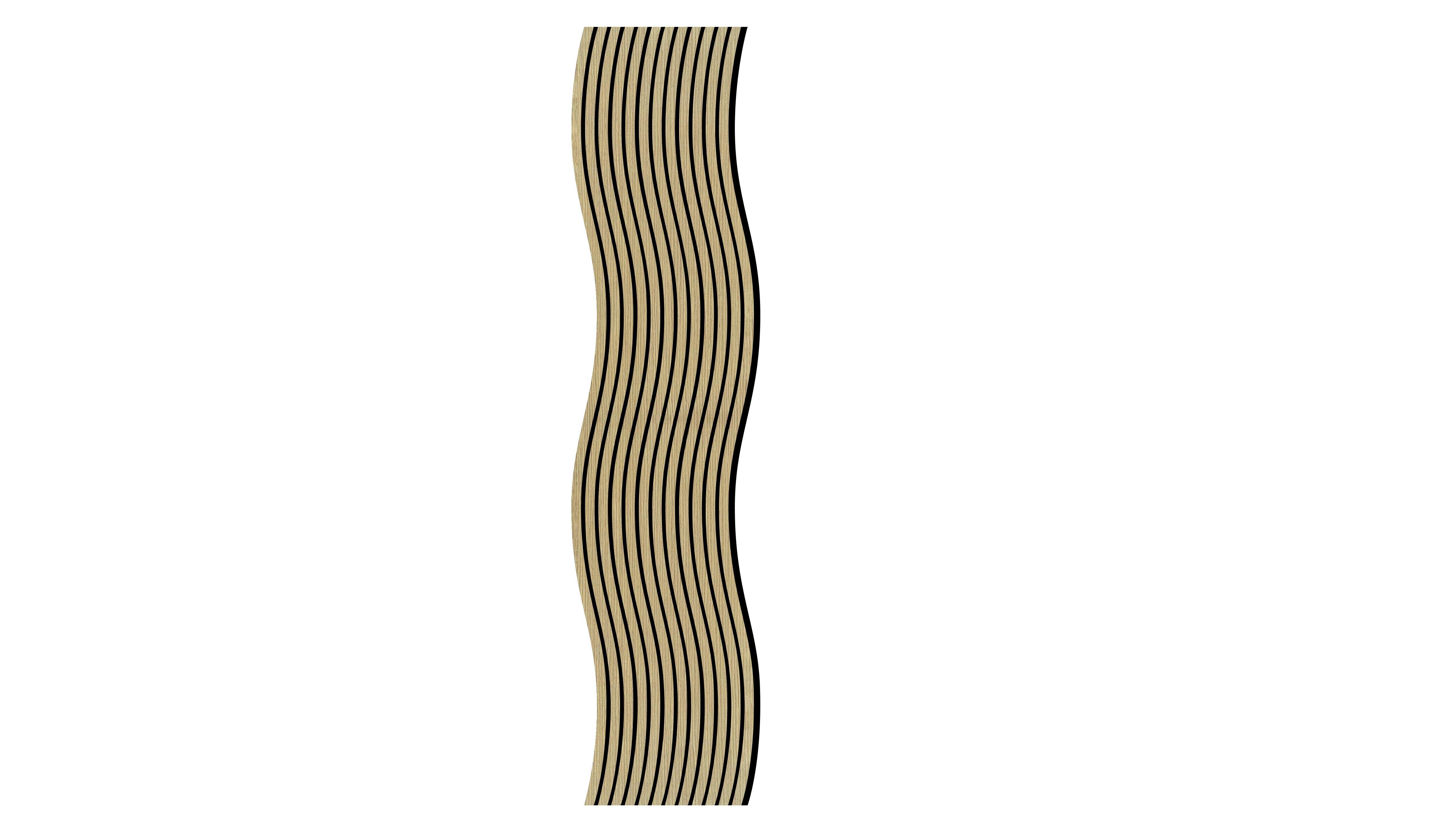 Akustikpaneele Wave Holz Light Oak 240x58.2 cm