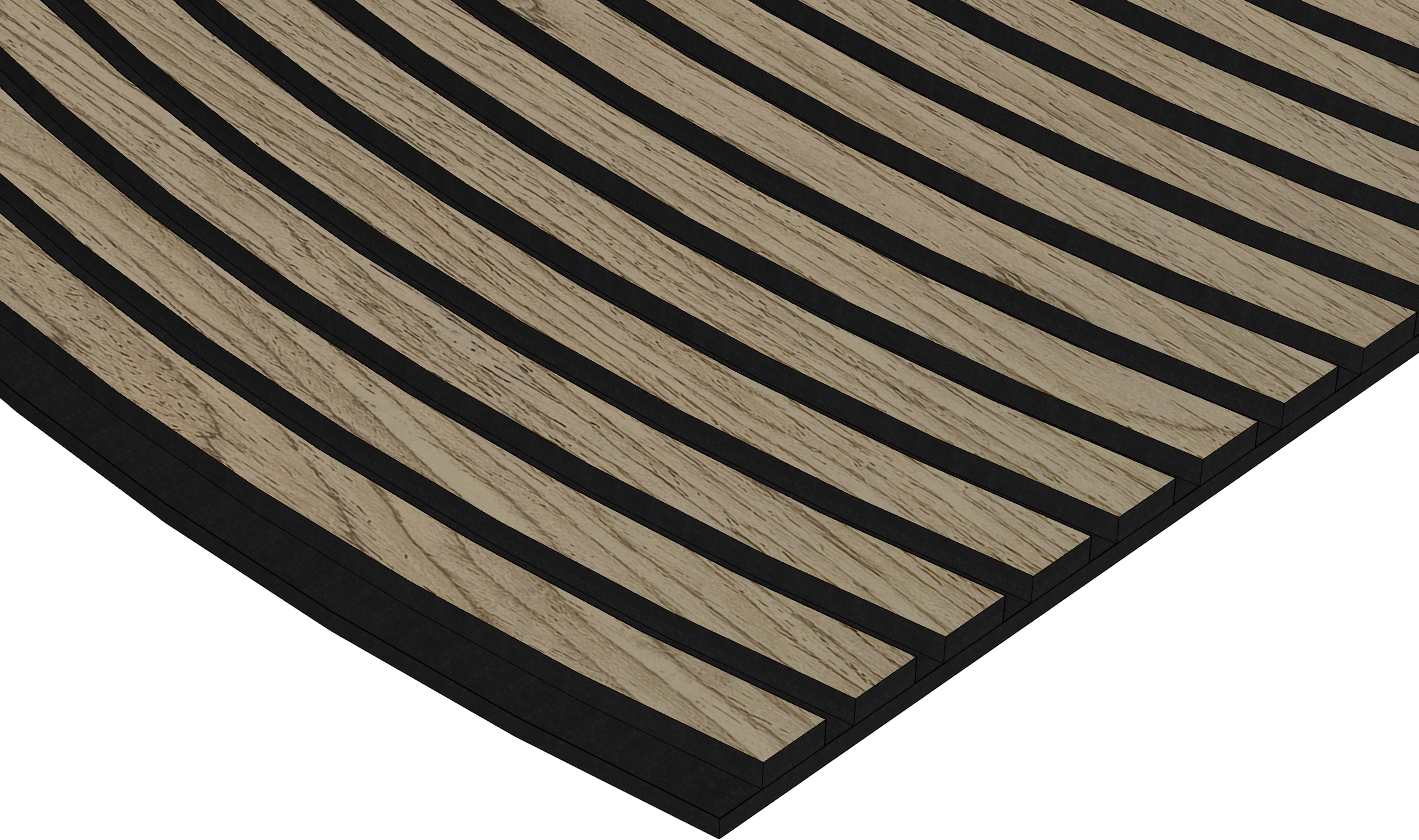 Akustikpaneele Wave Holz Walnut 240x58.2 cm